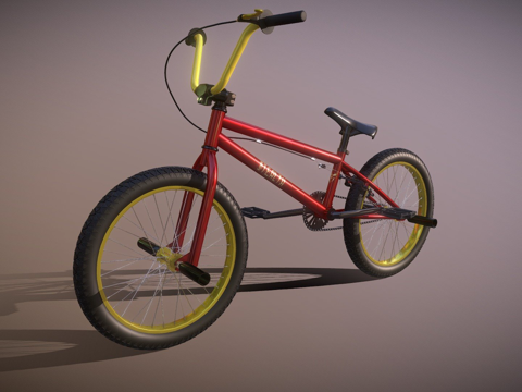  BMX小轮车3d模型 