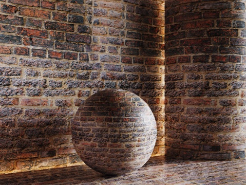 现代砖墙 红砖墙 仿古砖墙 文化砖墙 工业砖墙su模型