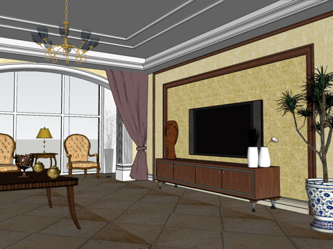 家装 家装方案 室内设计 模型su模型