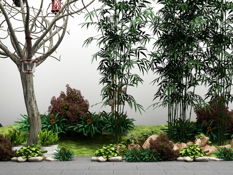  园林景观 竹子 景观树 景观灯 灌木3d模型 