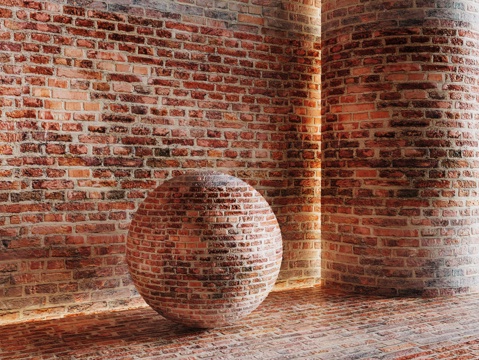  现代砖墙 红砖墙 仿古砖墙 文化砖墙 工业砖墙su模型 