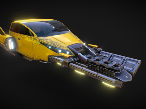  赛博车辆3d模型 