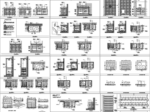 酒柜迷你吧台红酒柜剖面详图节点大样CAD素材图库cad施工图
