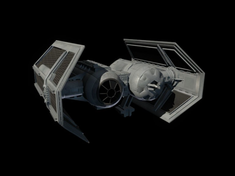  TIE 轰炸机3d模型 