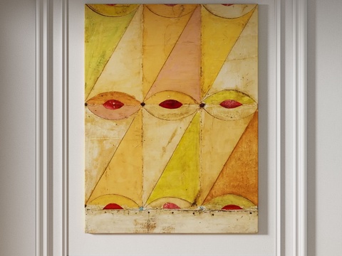  现代，简约，中古，抽象，装饰画免费3d模型 