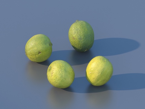  青柠檬 柠檬 水果3d模型 