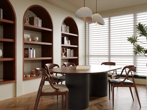 现代餐厅su模型