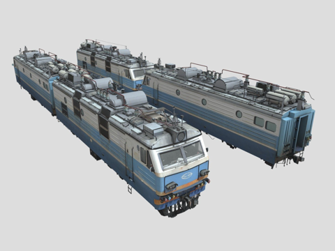  电力货运机车3d模型 