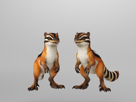  花栗鼠猛禽3d模型 