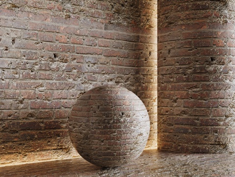 现代砖墙 红砖墙 仿古砖墙 文化砖墙 工业砖墙su模型