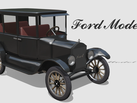  福特T型车v2可下载3d模型 