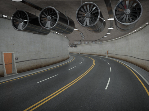  D公路隧道3D模型3d模型 