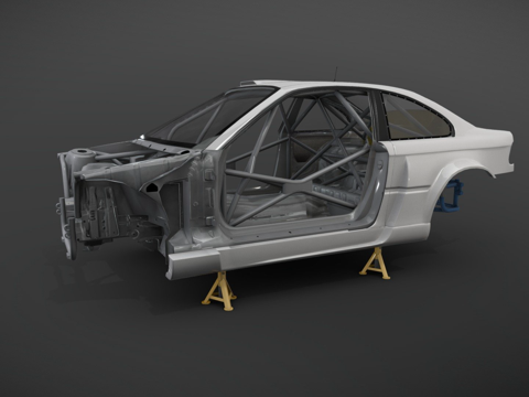  （进行中）E46底盘3d模型 