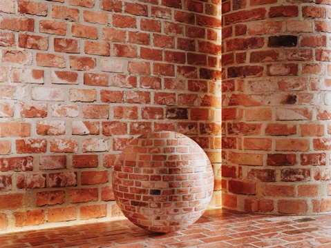  现代砖墙 红砖墙 仿古砖墙 文化砖墙 工业砖墙su模型 