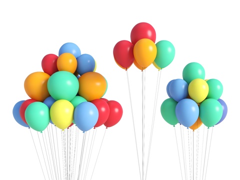  气球 气球装饰 美陈气球 现代气球3d模型 