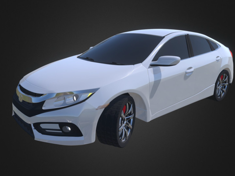  本田思域3d模型 