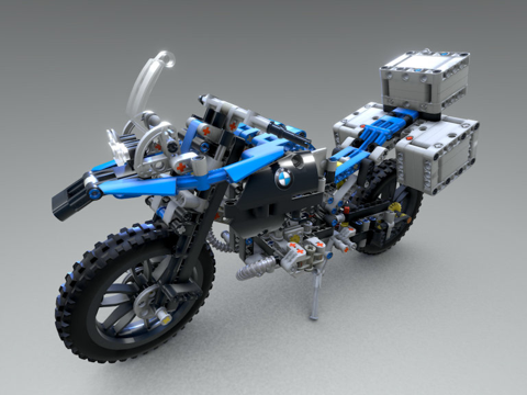  第62天-宝马R1200 GS摩托车3d模型 