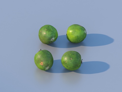  石榴 水果3d模型 