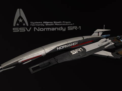  质量效应-SSV诺曼底SR-1号3d模型 
