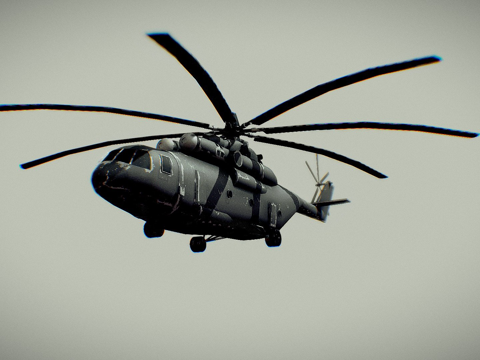  米-26苏联直升机3d模型 