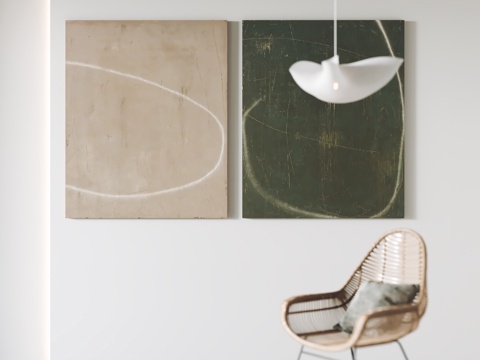  现代挂画 装饰画 客厅挂画 玄关挂画3d模型 