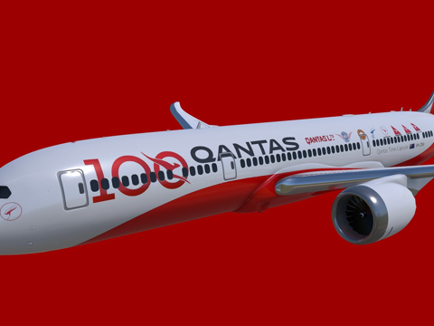 波音787-9澳洲航空百年纪念3d模型 