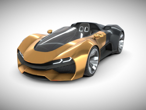  赛车卡丁车023d模型 