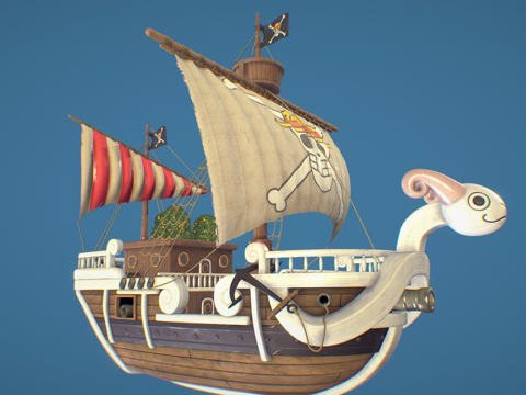  前进梅利号海贼王3d模型 