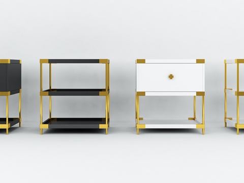  现代边几模型3d模型 