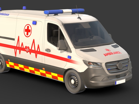 救护车3d模型 