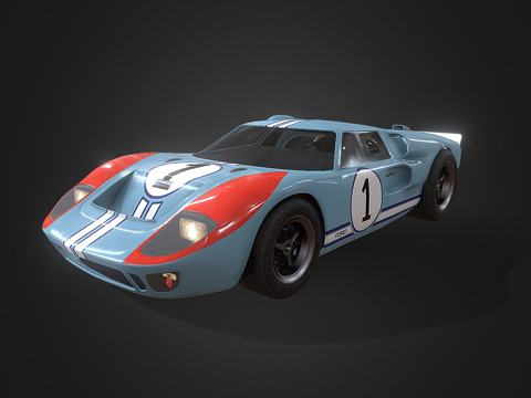  福特GT40 MK2 19663d模型 