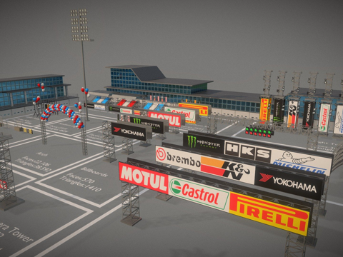  赛道道具合集第一卷3d模型 