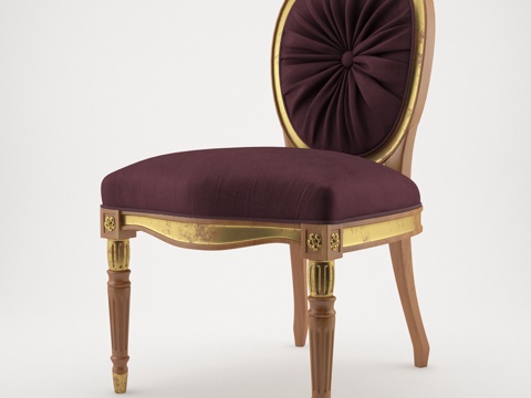  法式餐椅 餐椅 单椅3d模型 