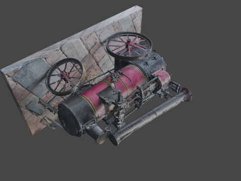  机车欢乐摄影测量扫描3d模型 