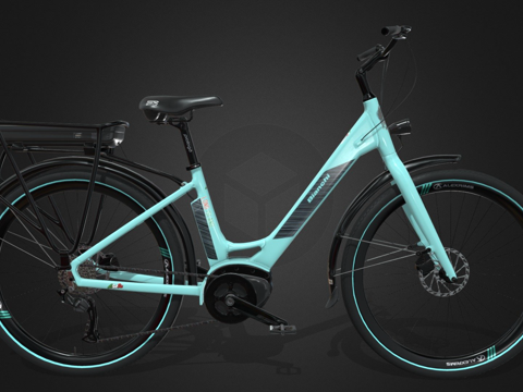  比安奇长岛电动自行车3d模型 