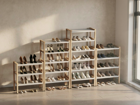 鞋子 皮鞋 高跟鞋 凉鞋 拖鞋 鞋柜su模型