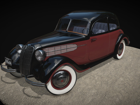  受宝马启发的1930年代轿车3d模型 