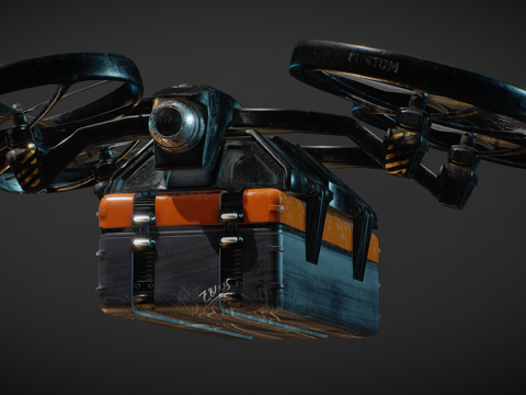  简单无人机33d模型 