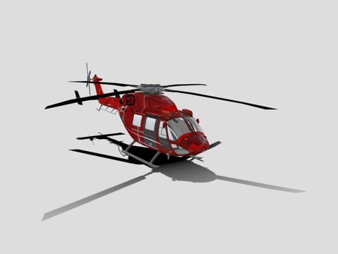  直升机3d模型 