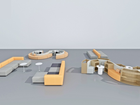  现代沙发组合 异形沙发 休闲沙发3d模型 