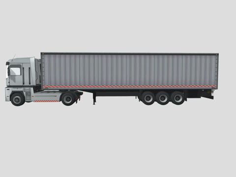  低多边形卡车3d模型 