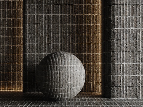  现代砖墙 青石砖墙 脏旧砖墙 仿古砖墙 工业砖墙su模型 