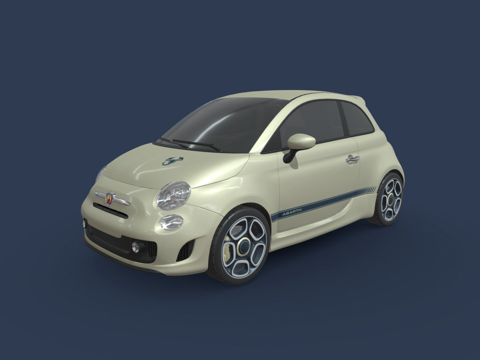  菲亚特500阿巴斯3d模型 