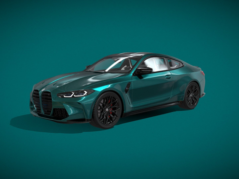  宝马M4双门轿跑车3d模型 