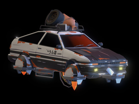  头文字D AE86丰田卡罗拉3d模型 