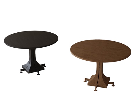 现代圆形餐桌su模型