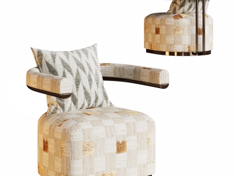 现代休闲沙发椅su模型