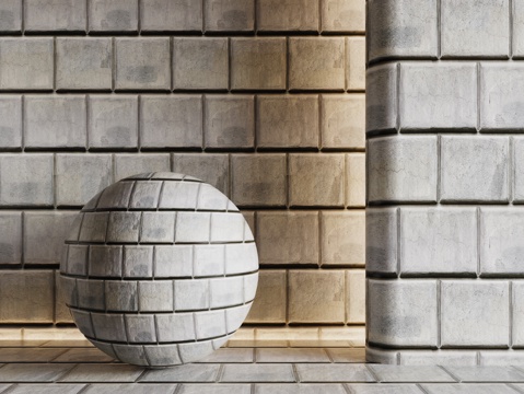 现代砖墙 青石砖墙 脏旧砖墙 仿古砖墙 工业砖墙su模型