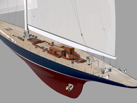  J级游艇奋进号JK43d模型 