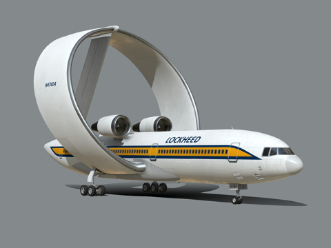  洛克希德环翼客机3d模型 